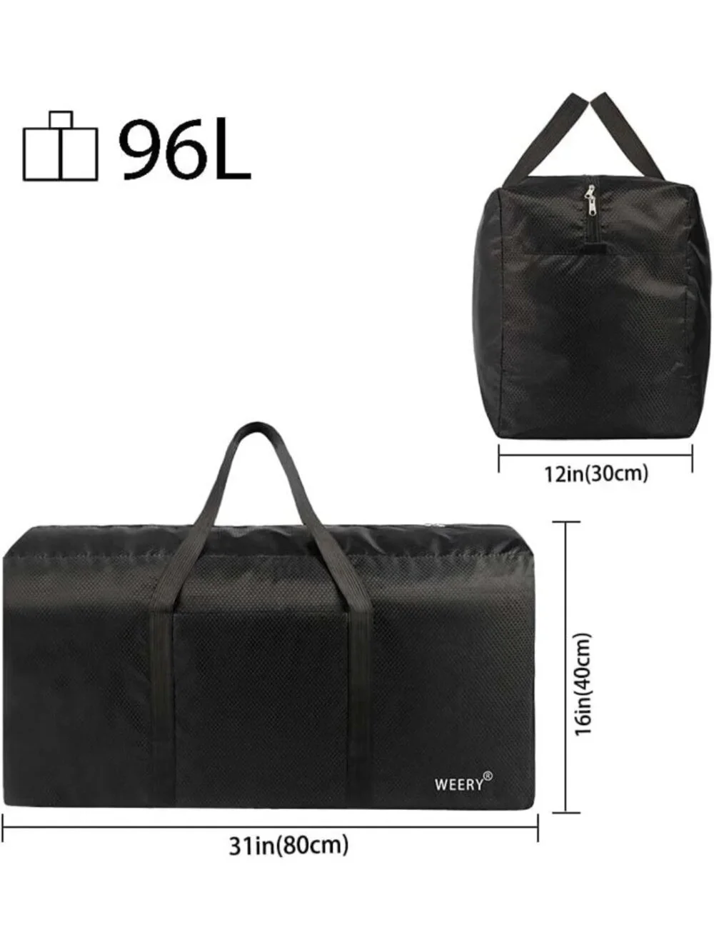 Extra Large 96L Waterproof Duffle Bag - Lightweight, Foldable Travel Bag for All